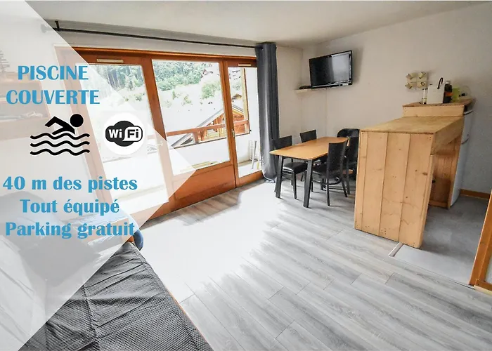 L\'Enchalpe, Grand Et Lumineux Studio Avec Coin Montagne 5 Personnes, 60M Des Pistes, Piscine Couverte, Wifi, Grand Balcon Expo Est, Draps Non Compris